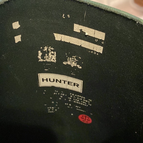 Green hunter boots.  Tall & gently used - Picture 2 of 3